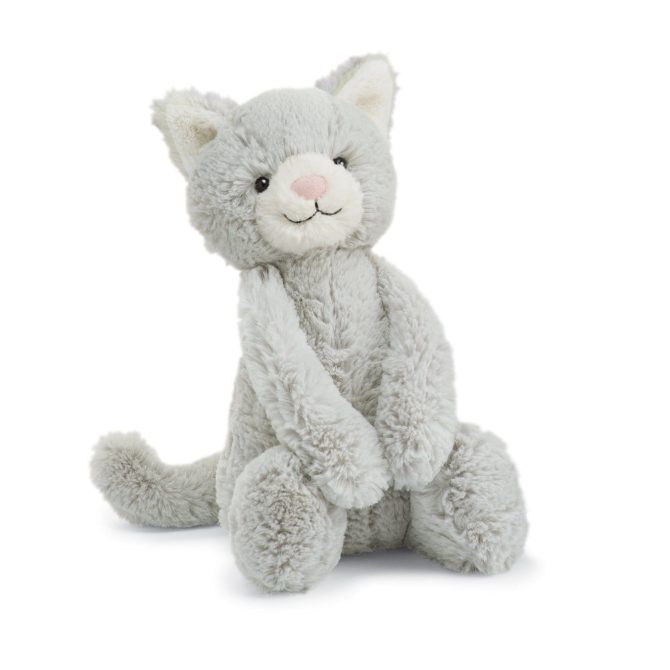 Bashful Grey Kitty Original (Medium)